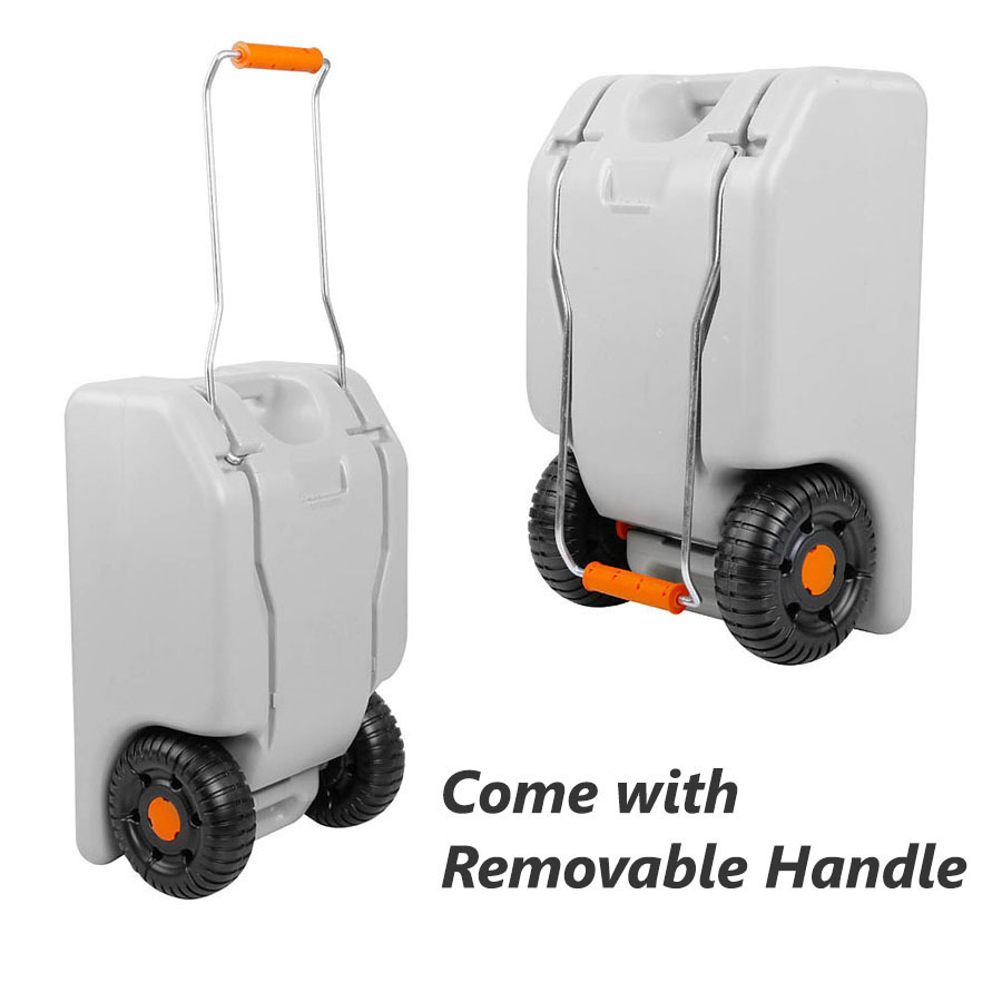 Portable Water Tank 25L Grey WheelED Camping Caravan Storage Motorhome