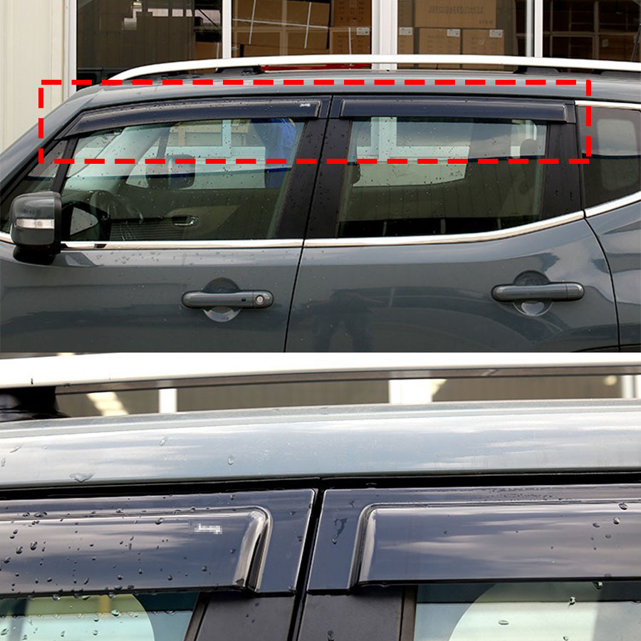Window Visors Side Mirror Rain Guard Trim Fits Jeep Renegade 2015 2016 2017