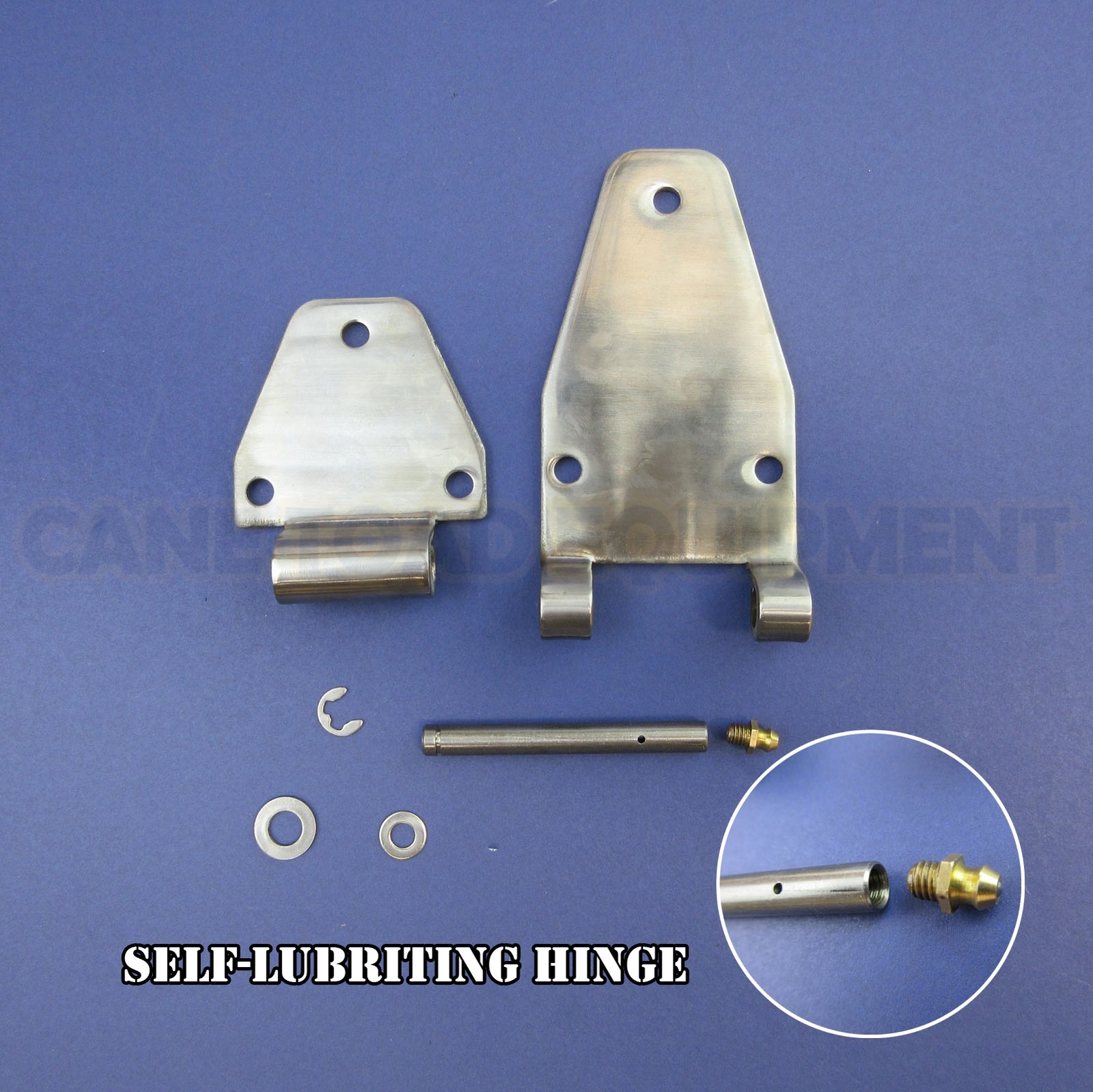 2*Selflubricating Truck Rear Door Hinge Stainless Stell 190mm