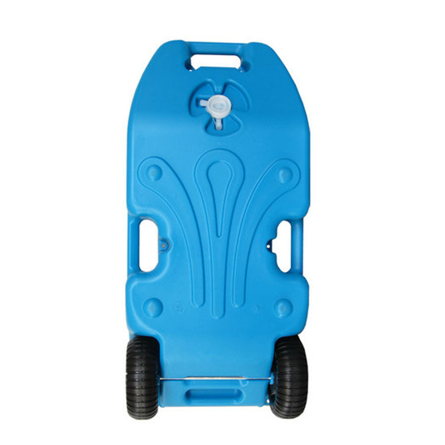 25L Portable Wheel Water Tank & Portable Shower Set Camping Caravan Storage Motorhome Waste