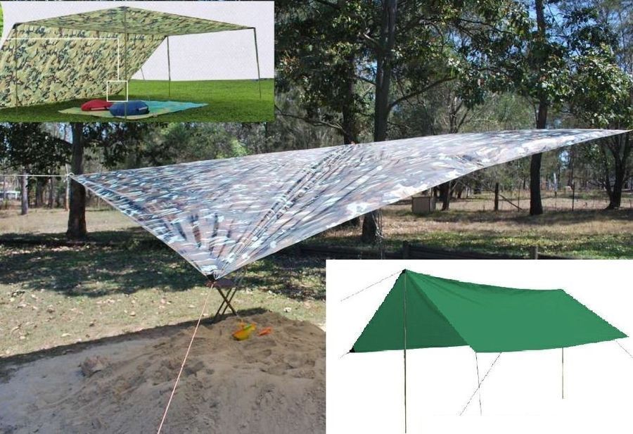 3mx3m UV Protect Waterproof Tarp Sun Shelter Shade Awning Camping Roof