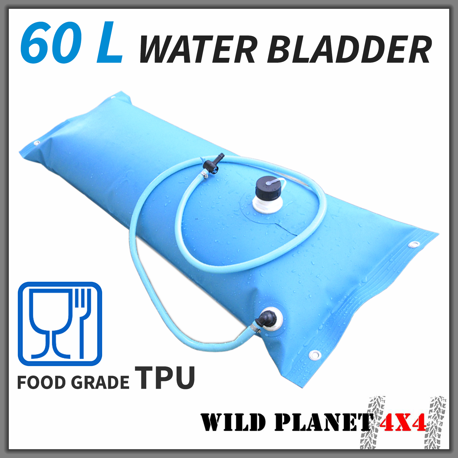 60L TPU WATER BLADDER NEW 4x4 4WD OFF ROAD CAMPING WATER TANK BLUE