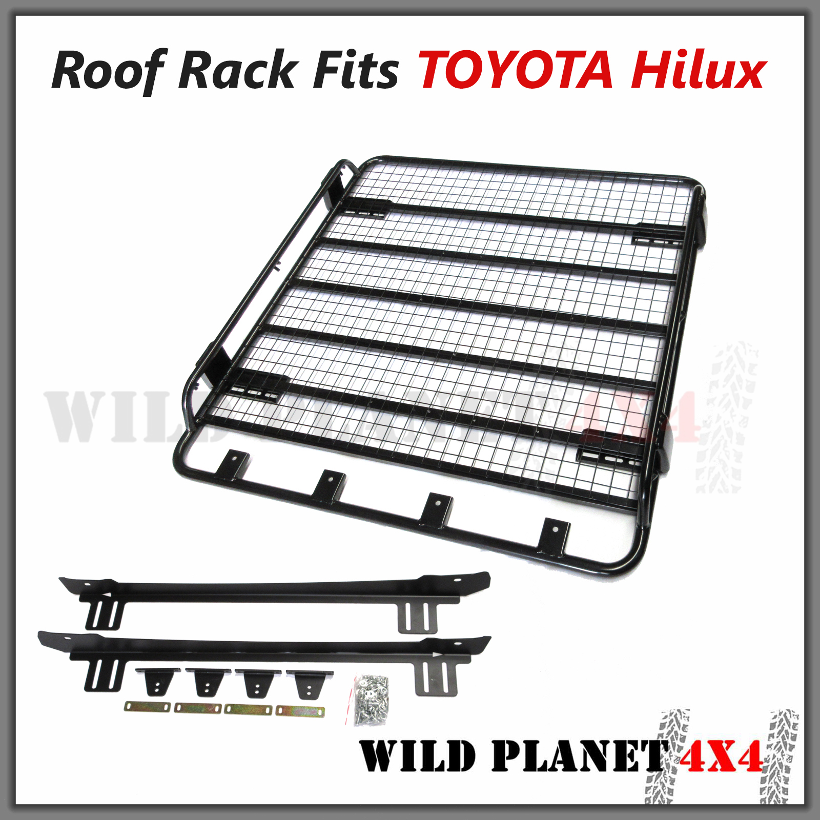 Roof Rack Fits TOYOTA Hilux Powder Coated Steel 4wd Luggage Basket