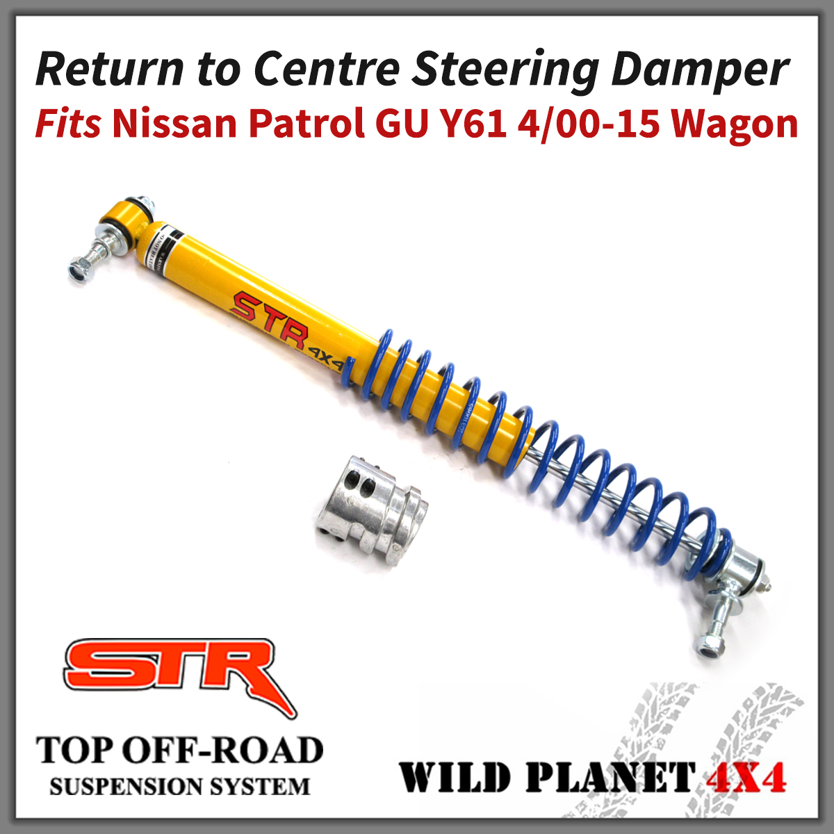 Return to Centre Steering Damper Fits Patrol GU Y61 4/0015 Wagon 4x4 Stabiliser