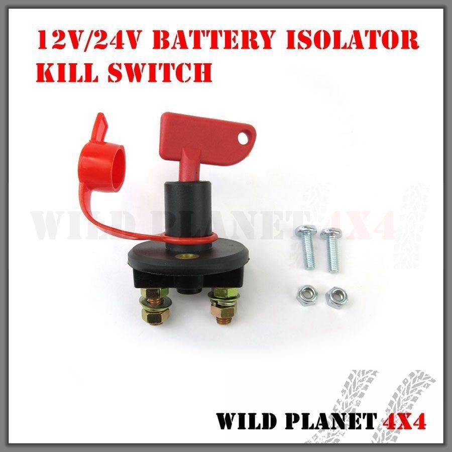 12V/24V BATTERY ISOLATOR KILL SWITCH with KEY & CAP Boat/Marine/Car