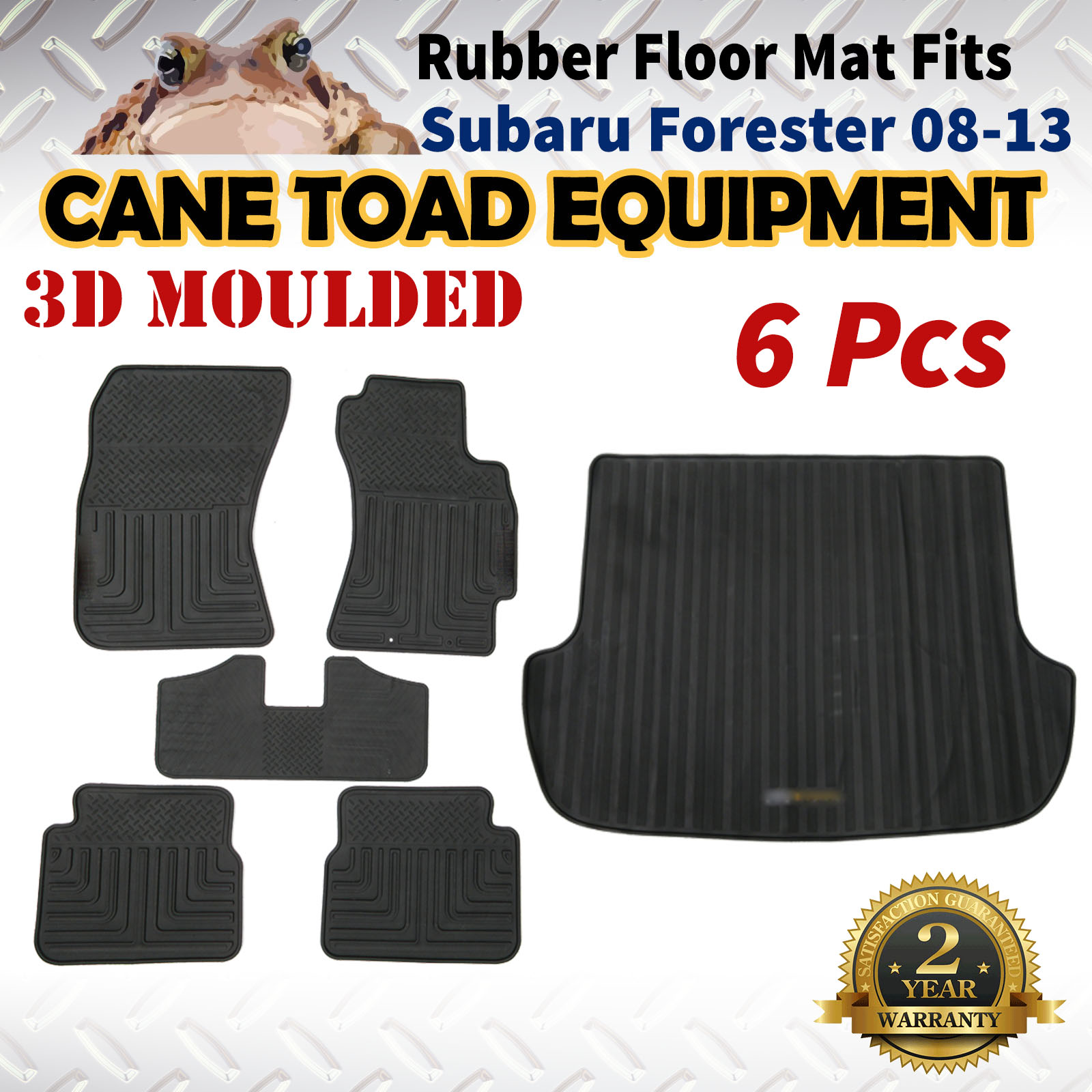 3D Rubber Floor Mats Fits Subaru Forester 0813 Full Set Heavy Duty All