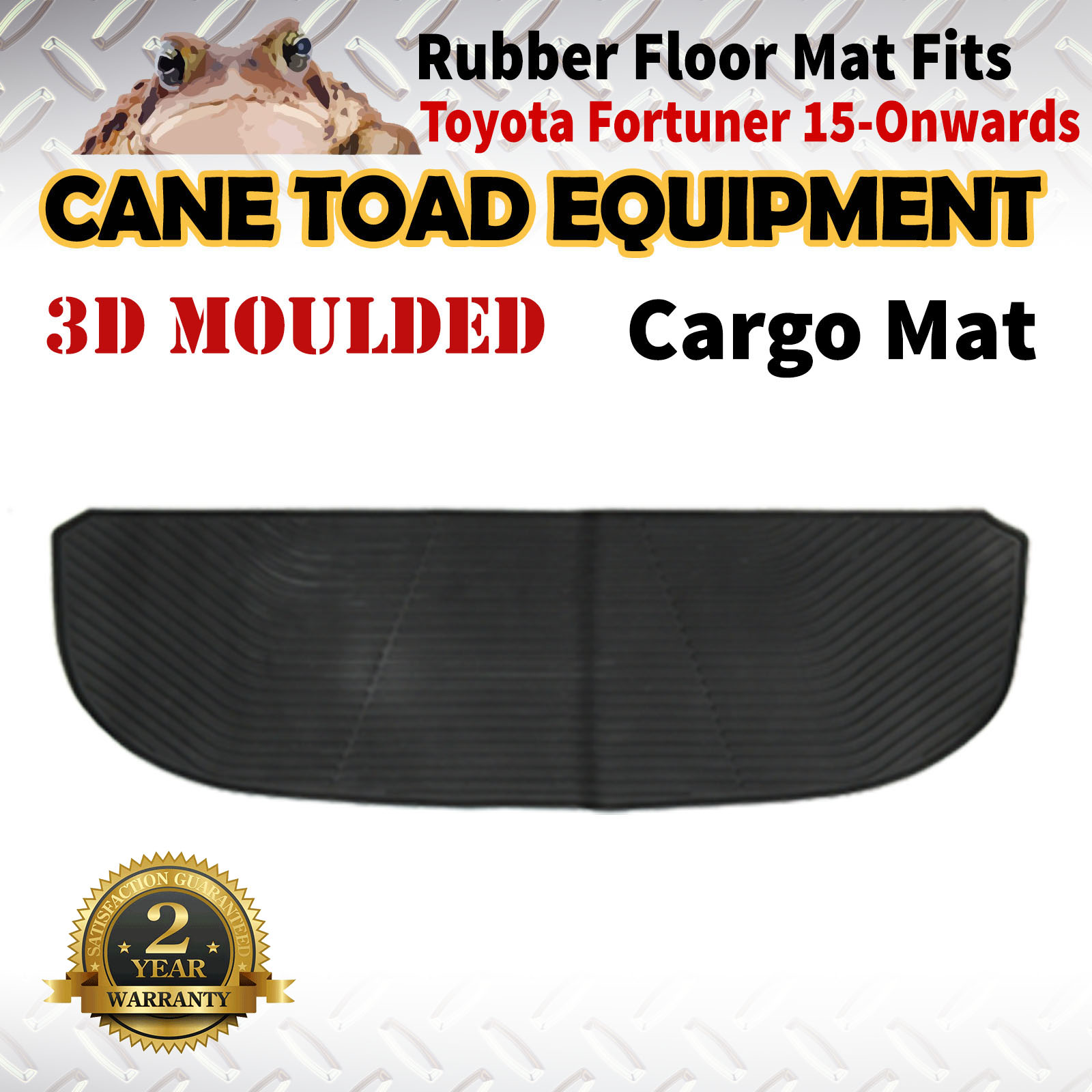 3D Rubber Floor Mats Fits Toyota Fortuner 15onward Dual Cab Auto Heavy