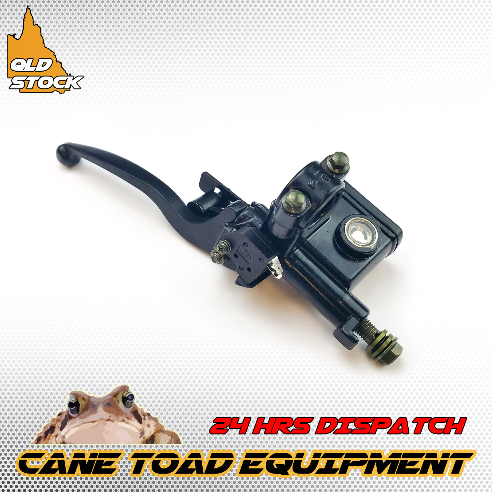 thumbnail interactive-video image 1 of Front Brake Lever Master Cylinder For Polaris ATVs – Fits Hawkeye, Scrambler, Sportsman 400-1000 (Part #2203051) 1 of 10