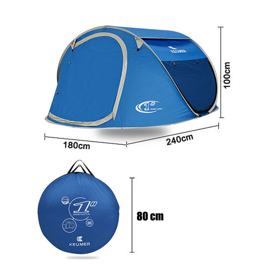 3 Person Pop-Up Tent 2016 Model UV Protection Waterproof Instant Set-Up