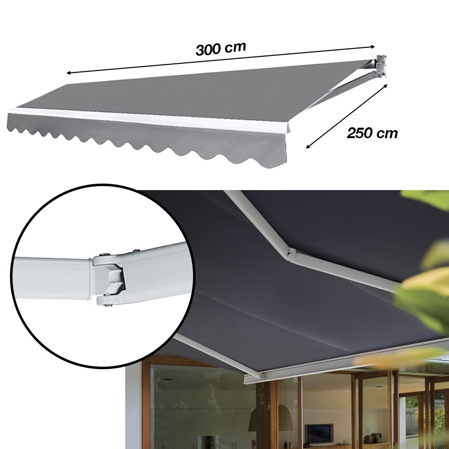 Folding Arm Awning Alluminum Sunshade Retractable Outdoor Sunshade