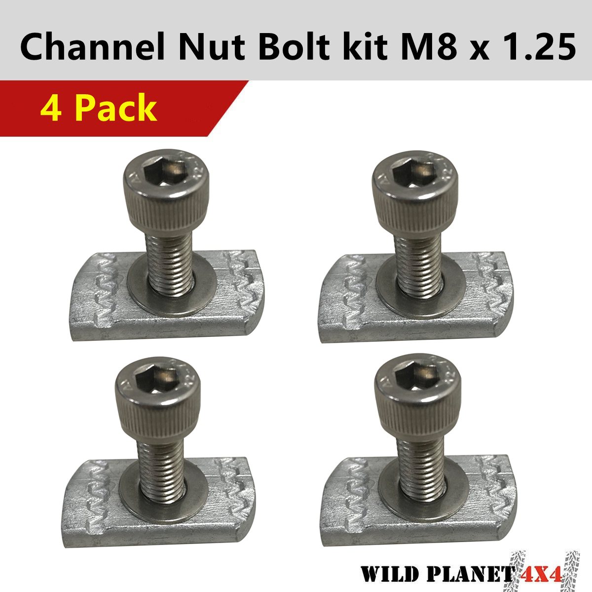 Channel Nut Bolt x4 18x35mm M8 Fit Rhino Rack Platform Roof Rack