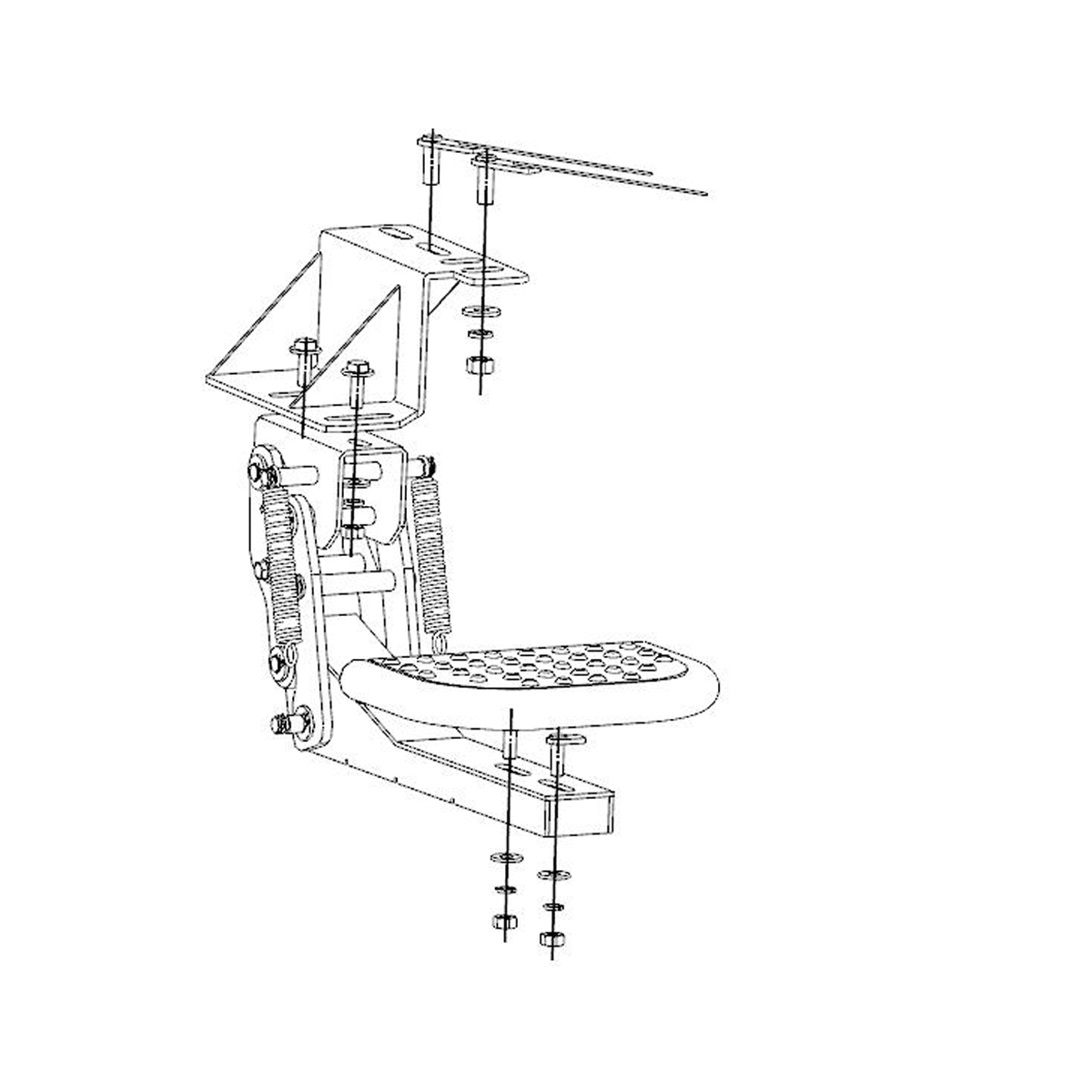 Rear Ute Tub Step suites Ford Ranger PX123 2012-On 4WD Heavy Duty
