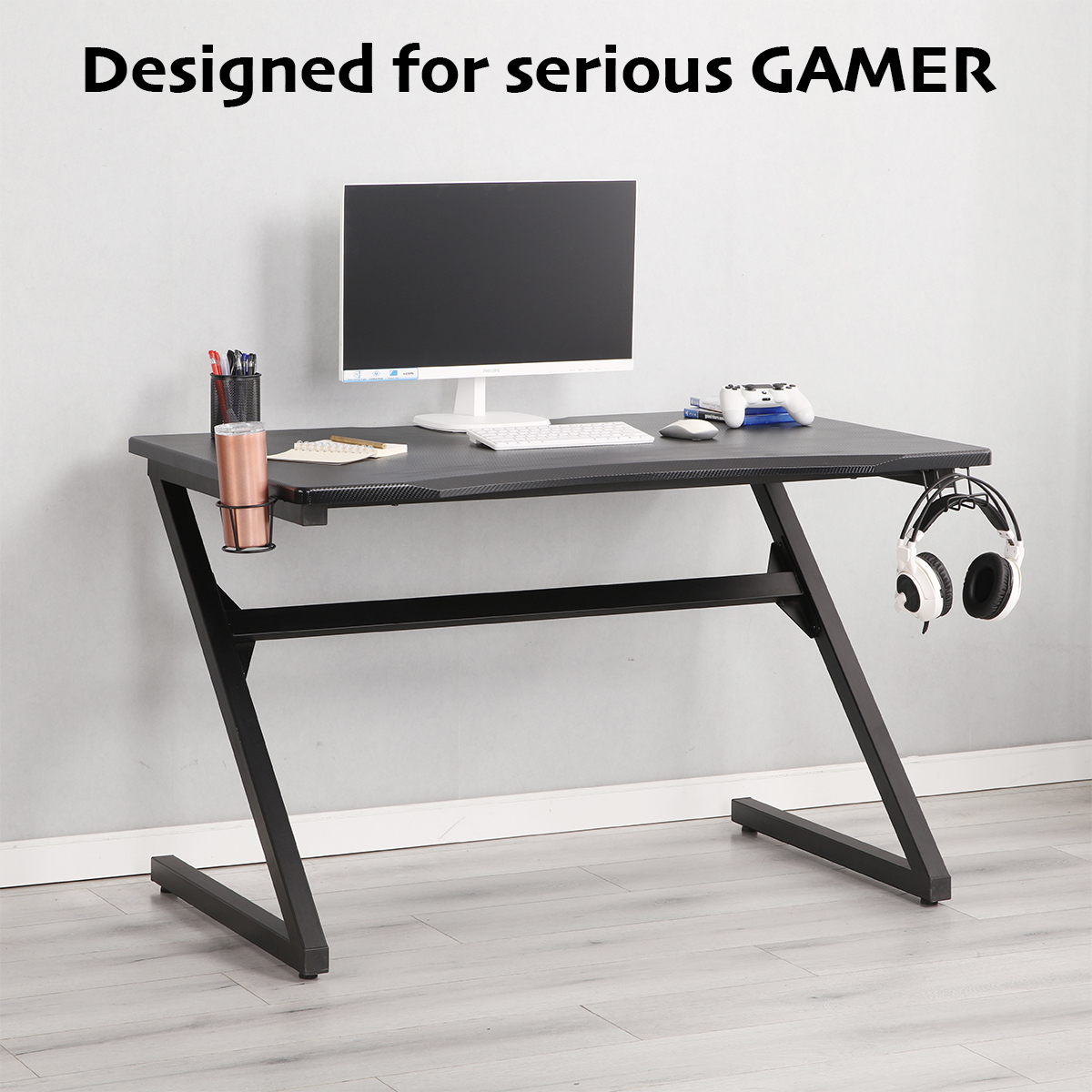 Computer Desk Gaming Study Table Z Shaped Leg Racing Racer Desks Laptop