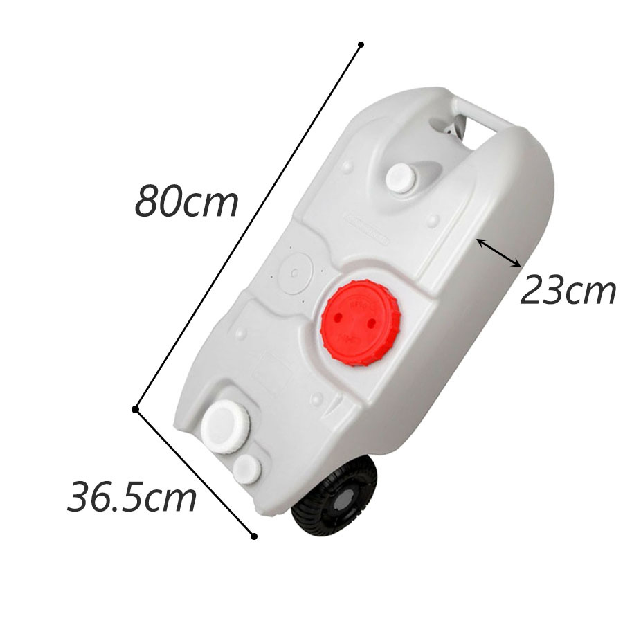 40L Portable Wheel Water Tank Camping Caravan Waste Grey Transport