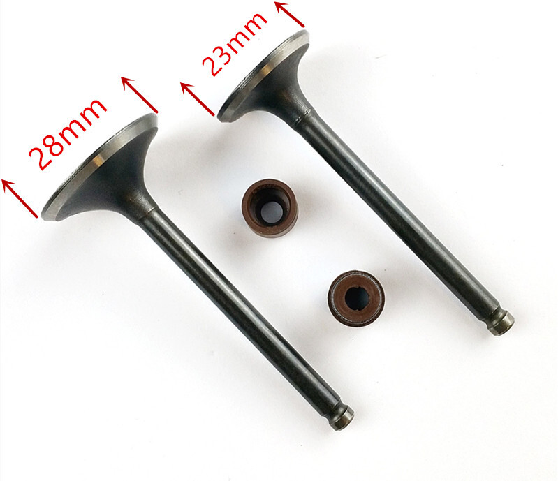 28mm/23mm Engine Intake & Exhaust Valves For GY6 150cc ATV Quad Moped Gokart CANE TOAD EQUIP