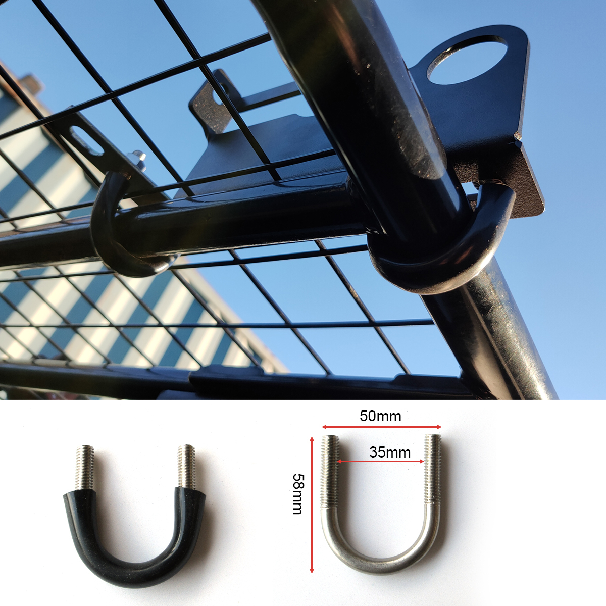 High Lift Farm Jack & Shovel Holder Mount Roof Rack 4×4 4WD Offroad