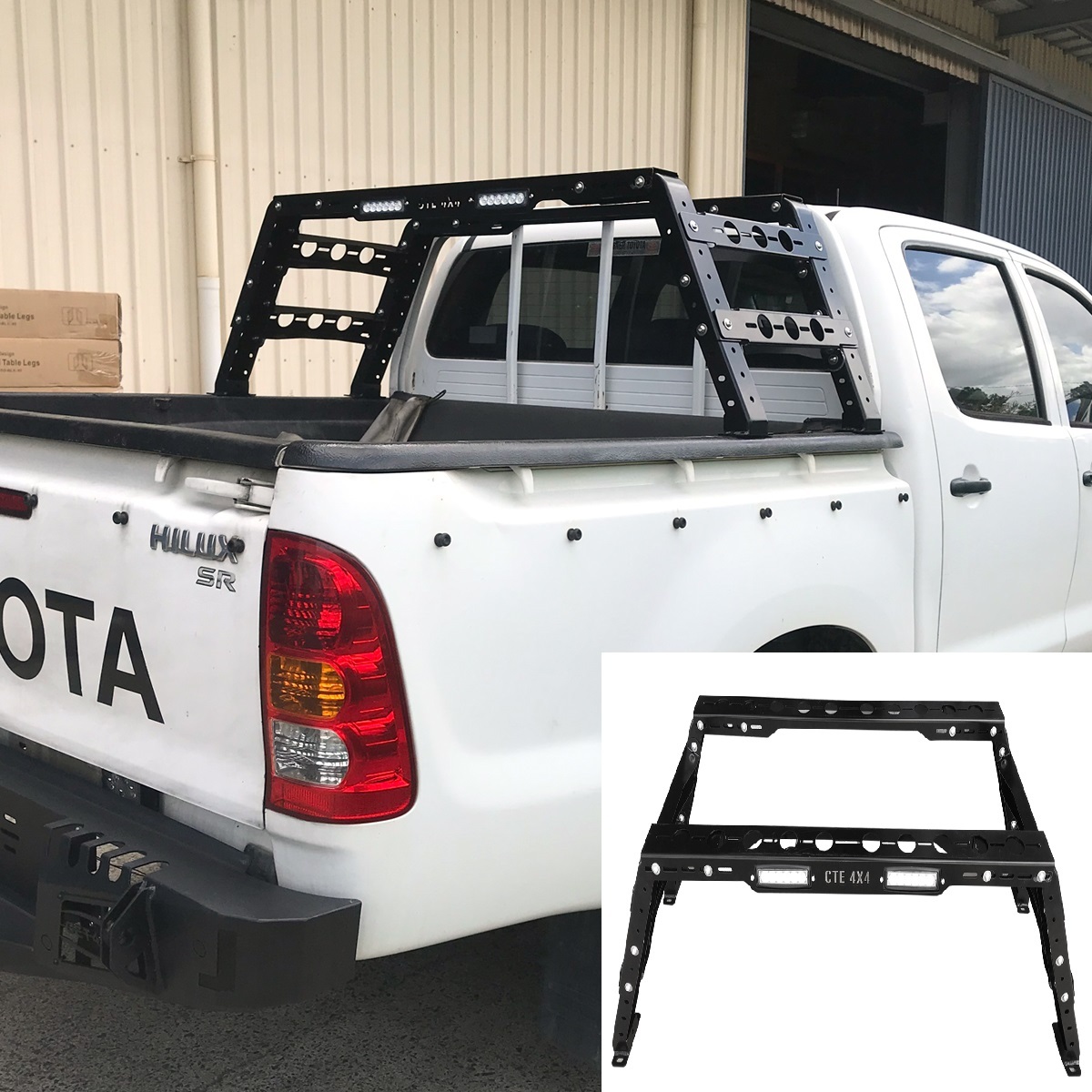 Ute Universal Tub Rack Ladder Rack Roof Short Multifunction Cage 4X4