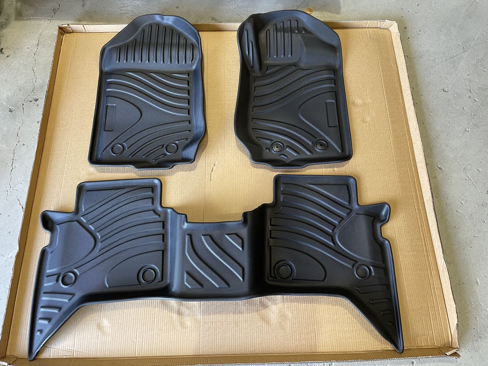 3D TPE All Weather Floor Mats Liner fit Ford Ranger PX 123 MK Dual Cab