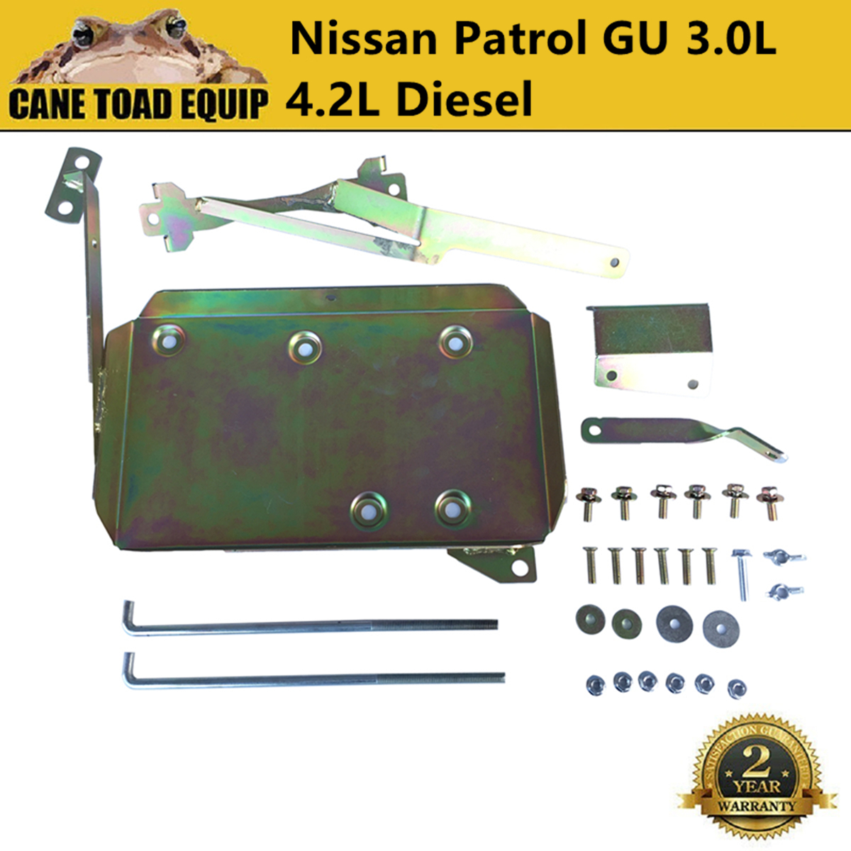 Dual Battery Tray System fit Nissan Patrol 3.0L & 4.2L TDI GU