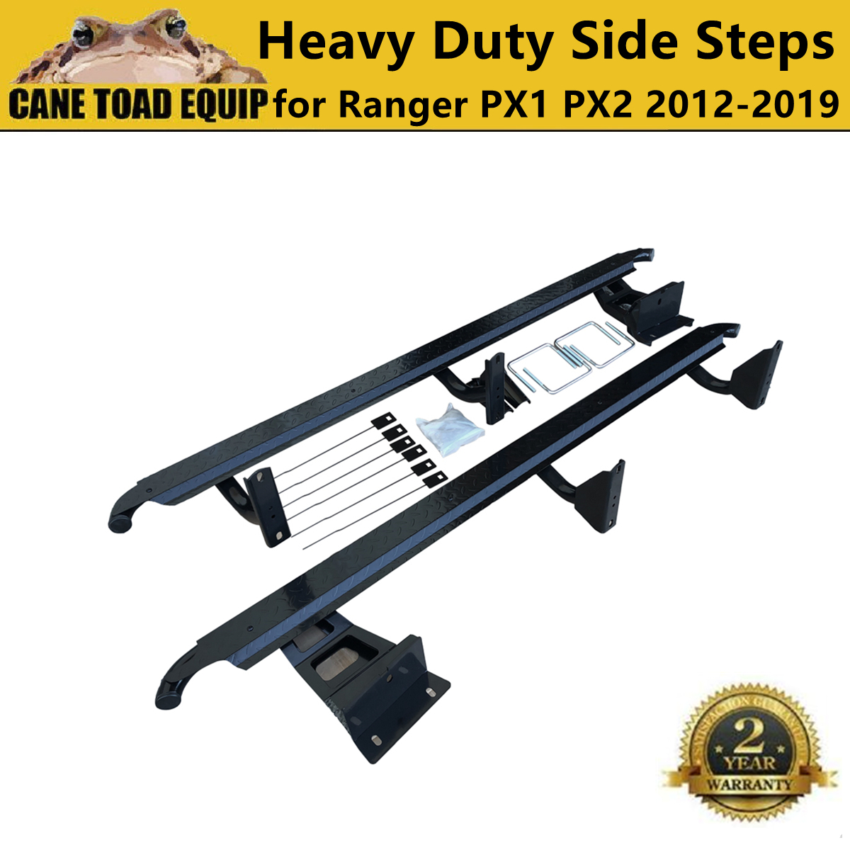 Heavy Duty Steel Side Steps Rock Sliders for Ford Ranger PX 123 2012