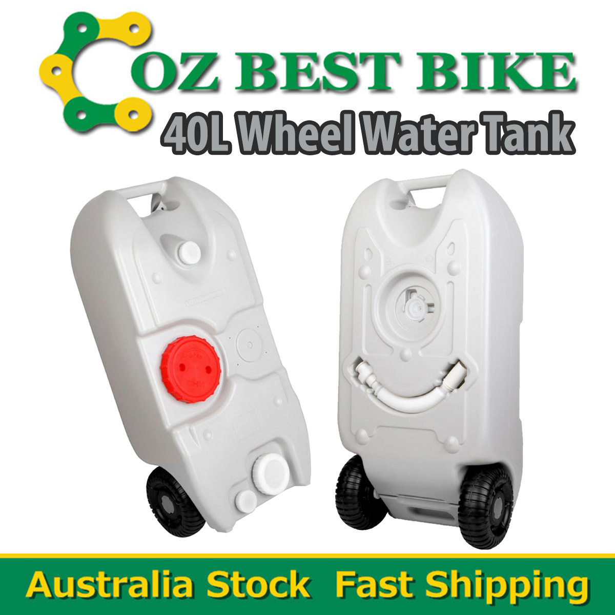 40L Portable Wheel Water Tank Camping Caravan Waste Grey Transport