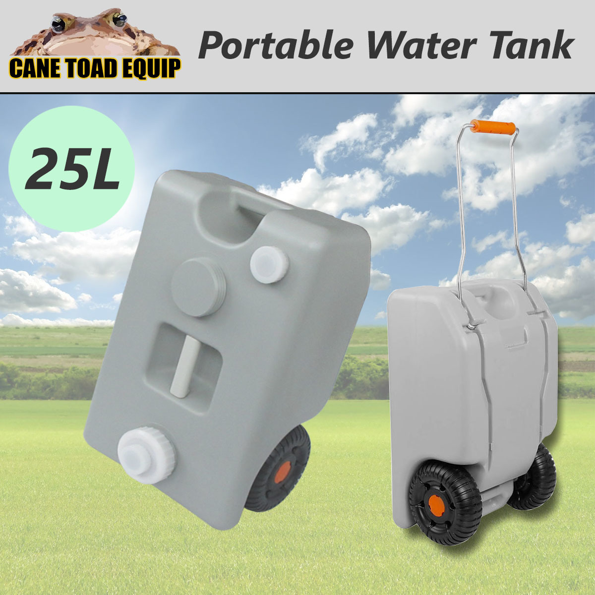 Homnia 6.6 Gallon Portable RV Water Tank With Wheels & Handle
