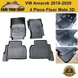 Tailored Floor Mats 3D TPE 4PC Liners for Volkswagen (VW) Amarok 2010-2020 Black Water Proof