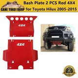 3mm Red 4X4 Bash Plate Front Sump Guard for Toyota Hilux 2005-2015 N70 Underbody Protection