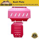 2PCS 3mm Red Bash Plate Front Sump Guard for Ford Ranger PX 1 2 3 2012-2020 