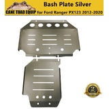 2PCS 3mm Silver Bash Plate Front Sump Guard for Ford Ranger PX 1 2 3 2012-2020
