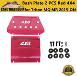 3mm Red 4X4 Bash Plate Front Sump Guard for Mitsubishi Triton MQ MR 2015-2021 2PCS 