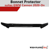 Bonnet Protector Guard Tinted Black fits GWM Cannon Ute 2020-Onwards