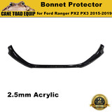Bonnet Protector for Ford Ranger PX MK 2 3 2015-2021 Tinted Guard Black