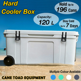 120L Hard Cooler On Wheel Ice Box Chilly Bin Camping Picnic Fishing 2in1 Thermal Container
