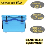 35L Hard Cooler Ice Box Chilly Bin Esky Camping Picnic Fishing 2in1 Thermal Container Ice Blue
