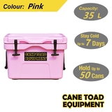 35L Hard Cooler Ice Box Chilly Bin Esky Camping Picnic Fishing 2in1 Thermal Container Pink