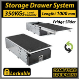 Drawer System Vehicle Storage w Fridge Slide Cargo Rear Drawer 100CMw Universal Lockable 4WD 4X4