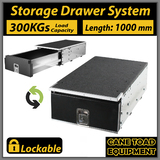 Drawer System Single Vehicle Storage Cargo Rear Drawer 100cm w Universal Lockable 4WD 4X4