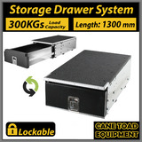 Drawer System Single Vehicle Storage 130cm Cargo Rear Drawer w Universal Lockable 4WD 4X4