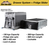 Drawer System + Fridge Slider Combo Vehicle Storage Cargo Rear Drawer 90CMw Universal