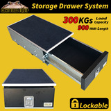 Drawer System Single Vehicle Storage Cargo Rear Drawer 90CMw Universal Lockable 4WD 4X4