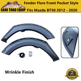 Fender Flares Pocket Style Wrinkle Black Front 2PCS for Mazda BT-50 BT50 2012-2020 Jungle 4WD Wheel Arch