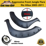 Front Jungle Flares Fender Wheel arch fit Toyota Hilux 2005-2011 Black Aggressive