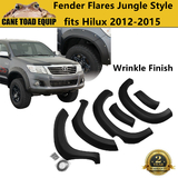 Jungle Fender Flares Wheel Arch fit Toyota Hilux 2012-2015 Matte Black Rough Finish 6pc