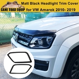 Matt Black Head Light Trim Cover to suit Volkswagen VW Amarok 2010-2020