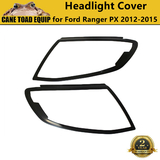 Head Light Cover fit Ford Ranger PX1 MK1 2012-2015 Matte Black Lamp Trim