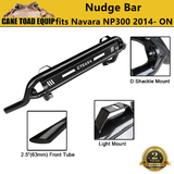 Slim Nudge Bar fits Navara NP300 2014-Onwards D23 Light Bar Powder Coated Black