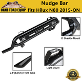 Slim Nudge Bar fits Toyota Hilux N80 2015-Onwards Light Bar Powder Coated Black