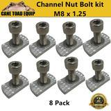 Channel Nut Bolt 8 Set 18x35mm M8 Fit Rhino Rack Platform Roof Rack Fastener T & C Roof Channel Rack