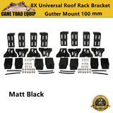 Universal Roof Rack Brackets 100MM 4 Pair for Rain Gutter Mounts Short Length 4WD 4x4
